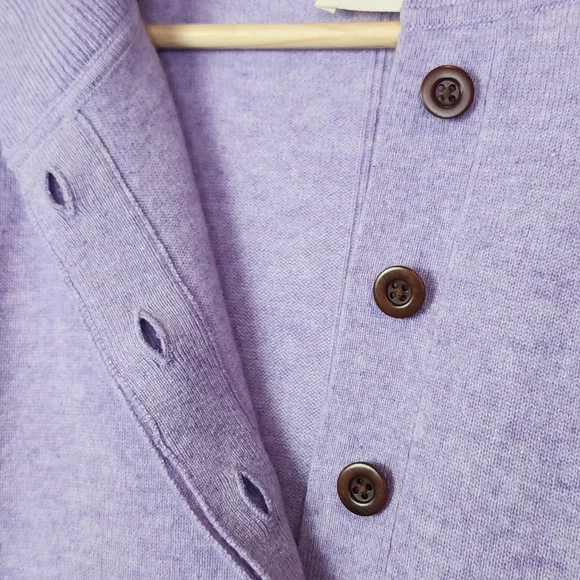 Poetry 100% Cashmere Purple Lavender Collared Sweater Women's Size UK 18 US 14 - Picture 11 of 11